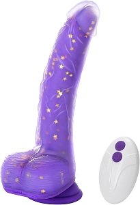 Tracy’s Dog JeliVoy Realistic Dildo 23.5cm με Remote, Λειτουργία Thrusting & Heating, Purple