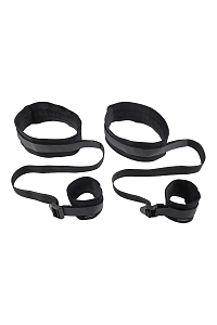 Sportsheets Sex And Mischief Brat Thigh And Wrist Cuffs, BDSM Star Δεσίματος Μηρού με Καρπό, Black