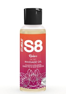 S8 Massage Oil, Λάδι για Μασάζ με Άρωμα Green Tea & Lilac Blossom, 50ml