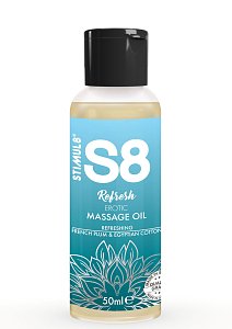 S8 Massage Oil, Λάδι για Μασάζ με Άρωμα French Plum & Egyptian Cotton, 50ml