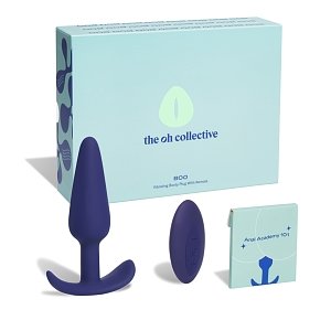 The Oh Collective BOO, Remote control Butt Plug, Πρωκτική Σφήνα Με Δόνηση & Ασύρματη Λειτουργία, Midnight Purple