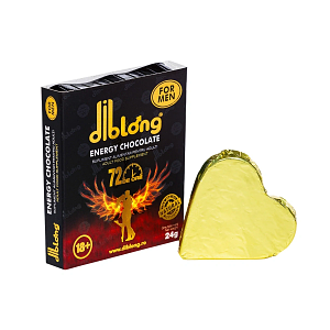 Diblong Energy Chocolate for Men, Γυναικεία Αφροδισιακή Σοκολάτα με Ginseng, 24gr