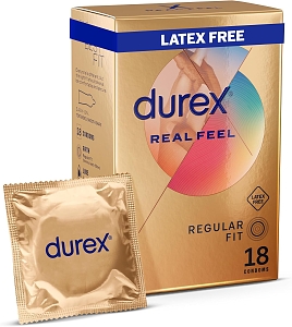 Durex Real Feel Προφυλακτικά χωρίς Λάτεξ 18τμχ