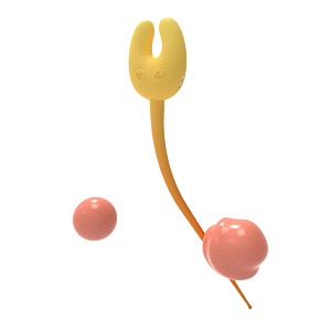 The Oh Collective Glow Pulse Dual Precision Clitoral Vibrator With Foreplay Tickler, Amber/Peach