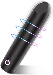SMD Lipstick Vibrator for G spot, Clitoral & Anal stimulation, Ασύρματος με 10 επιλογές Δόνησης, Black