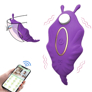 SMD Wearable Full Stealth App-Controlled Panty Vibrator, Clitoral G-Spot Stealth Stimulation,9 Vibrations, Deep Purple
