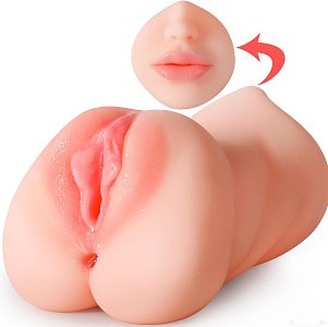 SMD Vixen Karen, 3-in-1 Masturbator with 3D Textured Realistic Pussy, Mouth & Ass