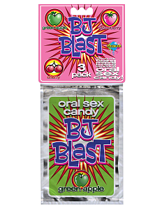 Pipedream BJ Blast, Oral Sex Candy, Strawberry, Green Apple & Cherry Flavors, 3 Pcs Pack