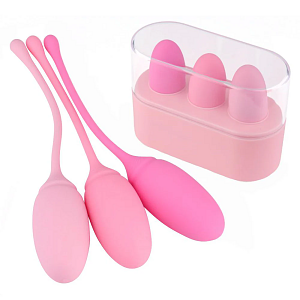 SMD Elysia, Silicone Kegel Training Balls, Κολπικές Μπάλες Εκγύμνασης από Σιλικόνη, Σετ των 3, Blush Pink