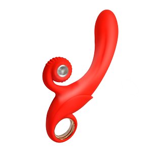 SMD Fantasy, Clitoral Rabbit Vibrator, Dual Stimualtion, Silicone, 10 Vibration Modes, Whisper-Quiet, Red