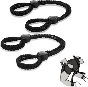SMD Harte Liebe, Rope Handcuffs & Ankle Cuffs, Adjustable Buckle Design, Black