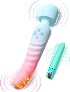 SMD Jackpot, Ασύρματος Κλειτοριδικός δονητής & Dildo με Heating Mode 2-in1 σετ με Bullet Vibrator, Celestial Pink