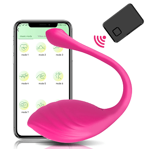 SMD Remote Love, App Controlled Vibrator for Couples, Ασύρματος Δονητής με Bluetooth & Remote Control για Ζευγάρια, Pink