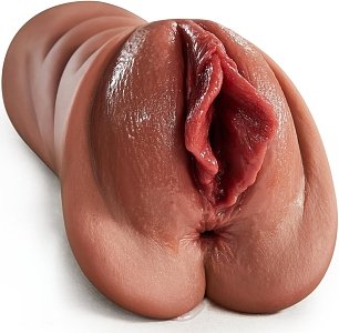 SMD Vixen Destiny, 2-in-1 Masturbator with 3D Textured Realistic Pussy & Ass, Brown