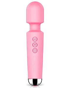 SMD Vibrator Wand, Ασύρματος Κλειτοριδικός δονητής, 20 Vibrations & 8 intensities, Bubblegum