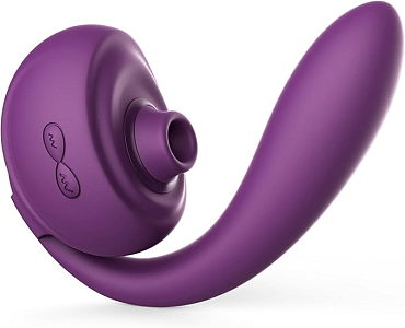 Tracy's Dog OG3 Clitoral Sucking Vibrator, Dual G-Spot & Clitoris Stimulation, 10 Vibration & Suction Modes, Purple