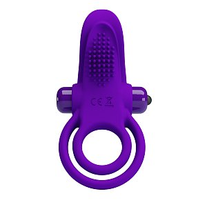 Pretty Love Vibrant Penis Ring, Δονούμενο Δαχτυλίδι Πέους Σιλικόνης, Purple