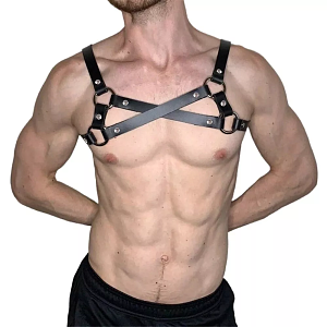 SMD Chestpunk, Strap Harness από Vegan Leather, Black