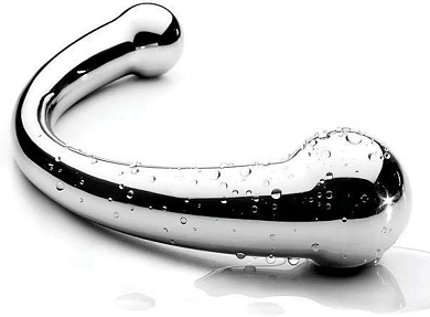 SMD HotSteel, Stainless Steel Curved G-Spot & P-Spot Dildo