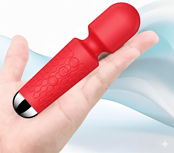 SMD Vibrator Wand Pocket, Ασύρματος Κλειτοριδικός δονητής 15cm, 20 Vibrations & 8 intensities, Red