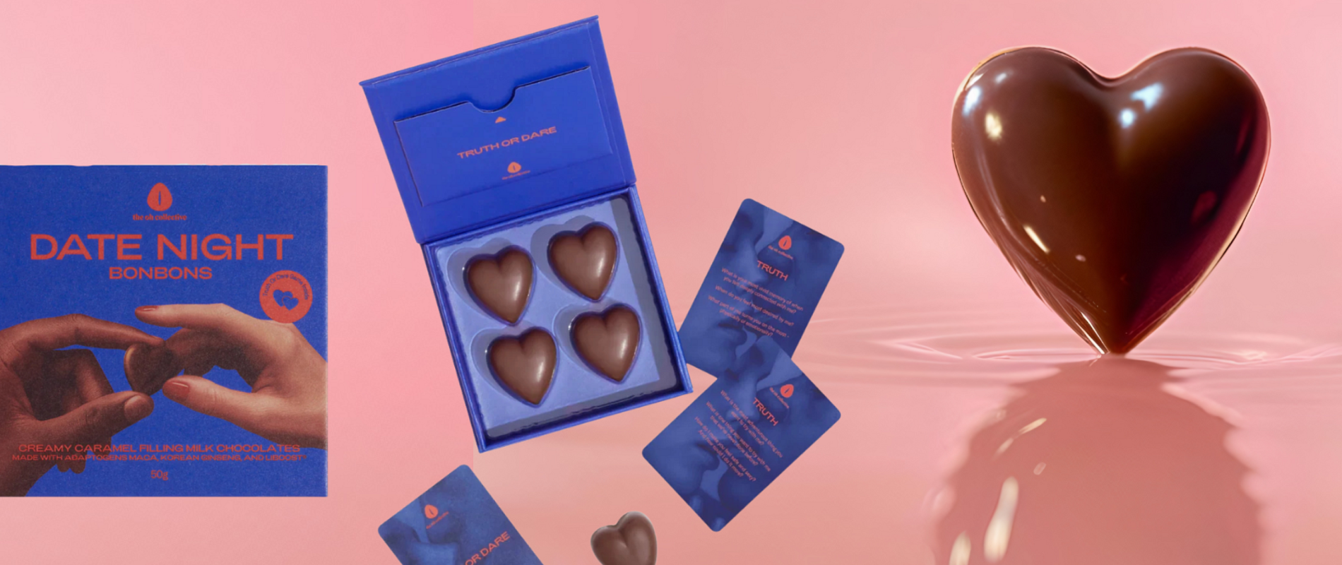 The Oh Collective Date Night BonBons, Creamy Caramel Filling Chocolates, Αφροδισιακά Σοκολατάκια
