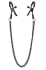 Dream Toys Blaze Deluxe Nipple Clamps and Chain, Σφιγκτήρες Θηλών Μεταλλικοί & Αλυσίδα, Black