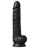 Dream Toys Real Love, Dual Density XXL Hyperealistic Dildo, Thermoreactive, Suction Cup Base, 38cm, Black