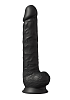Dream Toys Real Love, Dual Density XXL Hyperealistic Dildo, Thermoreactive, Suction Cup Base, 38cm, Black