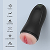 Tracy's Dog Osburn-X Male Masturbator, Realistic Textured Vagina, 4 Sucking & 9 Vibration Modes With Burst Mode, Black