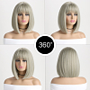 SMD Lust Angels Wig Series, Synthetic Wig with Bangs, Ice Blonde