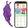 SMD Wearable Full Stealth App-Controlled Panty Vibrator, Clitoral G-Spot Stealth Stimulation,9 Vibrations, Deep Purple