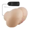Crazy Bull Luna, Vagina & Anus Masturbator Δονούμενο, Soft Skin, Natural