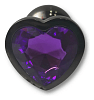 SMD Butt Plug, Πρωκτική Σφήνα S 7cm, Black / Purple Heart