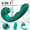 SMD Ecstasy Emerald Pulse, 3-in-1 Suction Clitoral & G-Spot Vibrator, Δονητής Αναρρόφησης Κλειτορίδας & G-Spot, 10 Modes, Green