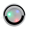 SMD Light Up Booty Butt Plug, Μεταλλική Πρωκτική Σφήνα με Led Light Show, 7cm, Silver