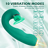 SMD Ecstasy Emerald Pulse, 3-in-1 Suction Clitoral & G-Spot Vibrator, Δονητής Αναρρόφησης Κλειτορίδας & G-Spot, 10 Modes, Green