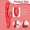SMD DuoPleaser Dual Motor Rabbit Vibrator With 7 Vibration & 7 Pulsation Modes, Medical-Grade Silicone, 24 cm, Red