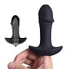 SMD Vibe Arrow, Single Speed ​​Butt Plug With Removable Vibrating Bullet, Anal Wedge with Bullet Vibrator, 9cm, Black