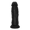 SMD New Stallion Midi Thick, Realistic Liquid Silicone Dildo 17cm, Ρεαλιστικό Ομοιώμα Πέους με Βεντούζα, Black