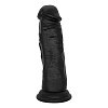 SMD New Stallion Midi Thick, Realistic Liquid Silicone Dildo 17cm, Ρεαλιστικό Ομοιώμα Πέους με Βεντούζα, Black