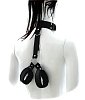 SMD Bound & Helpless, BDSM Neck & Wrist Restraint Kit for Beginners, Black