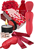 DreamToys Amour the Magic Of Love Vibrator Wand & Foreplay Couples Gift Kit, 6 Accessories, Red