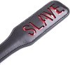 SMD SLAVE Fetish Spanking Paddle Series, BDSM Imprint Spanking Paddle από Faux Leather, 32cm, Black/Red