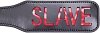 SMD SLAVE Fetish Spanking Paddle Series, BDSM Imprint Spanking Paddle από Faux Leather, 32cm, Black/Red