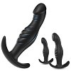 SMD Butt Plug Set For Couples Realistic Edition, Ρεαλιστική Πρωκτική Σφήνα από Σιλικόνη, Σετ των 3 (S / M / L ), Black