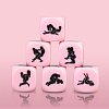 SMD Lovers Dice, Erotic Dice Set With Sexual Positions, Ερωτικά Ζάρια με Ζευγάρια σε Στάσεις, Pink