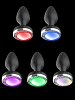 SMD Vibra Plug Light Up, Remote Controlled Led Butt Plug Vibrator, Πρωκτική Led Σφήνα με Δόνηση με Χειρισμό μέσω Remote, Black