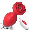 SMD Vibra Plug Rose Edition, Remote Controlled Butt Plug Vibrator, Πρωκτική Σφήνα με Δόνηση και Απομακρυσμένο Έλεγχο, Red