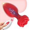 SMD Vibra Plug Rose Edition, Remote Controlled Butt Plug Vibrator, Πρωκτική Σφήνα με Δόνηση και Απομακρυσμένο Έλεγχο, Red