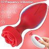 SMD Vibra Plug Rose Edition, Remote Controlled Butt Plug Vibrator, Πρωκτική Σφήνα με Δόνηση και Απομακρυσμένο Έλεγχο, Red